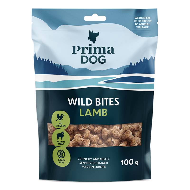 PrimaDog Wild Bites Crunchy Snack - Lamm & Sanddorn (4 x 100 g) von PrimaPet