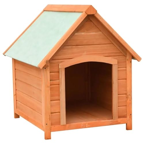Hundehütte Outdoor Holz | Für kleine & mittelgroße Hunde | Holzhütte Garten draußen von Primal Internet GmbH