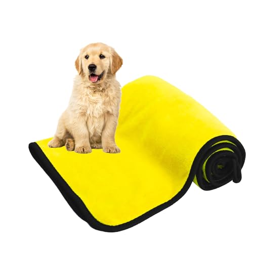 Premium Hundehandtuch für große Hunde XXL | Extra saugfähig 140x70 cm | Hunde Handtuch aus Frottee & Mikrofaser von Primal Internet GmbH