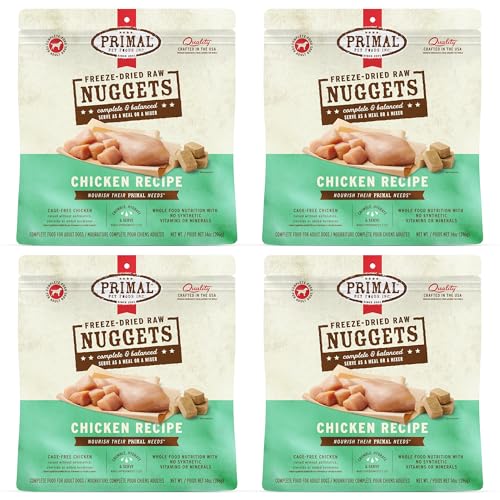 Primal Pet Foods - Primal gefriergetrocknetes Hundefutter, Huhn, ausgewogenes Vollnahrung, auch als Dressing oder Leckerli verwendbar, Rohfutter für Hunde Primal Pet Foods - Primal gefriergetrocknetes Hundefutter, Huhn, ausgewogenes Vollnahrung, auch als Dressing oder Leckerli verwendbar, Rohfutter für Hunde von Primal Pet Foods