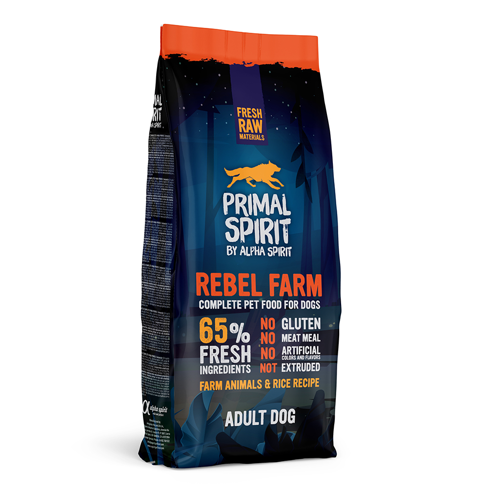 Primal Spirit 65% Rebel Farm Hundefutter - 12 kg von Primal