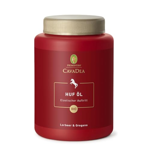 Primavera CavaDea Huf Öl Bio - brillianter Glanz, fördert das Hufwachstum, hält den Huf elastisch - Pferdepflege mit 100% naturreinen ätherischen Ölen - vegan - 460 ml von Primavera