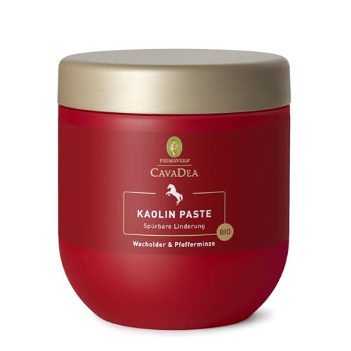 Primavera CavaDea Kaolin Paste Bio - regeneriert den Bewegungsapparat des Pferdes, hilft beanspruchte Sehnen, Bänder und Muskeln zu entlasten - mit 100% naturreinen ätherischen Ölen - vegan - 850 ml von Primavera