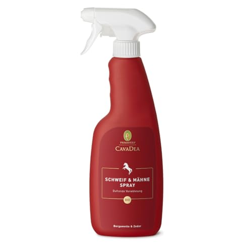 Primavera CavaDea Schweif & Mähne Spray Bio - Gute Kämmbarkeit, seidiger Glanz - Pferdepflege mit 100% naturreinen ätherischen Ölen - Bergamotte Bio, Zeder Bio - vegan - 500 ml von Primavera