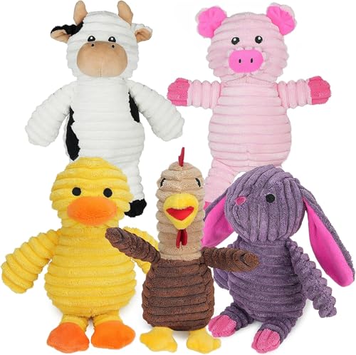 PrimePets Plüschtiere für Hunde Welpen 5 STK., Plüsch Hundespielzeug mit Quietscher, Plüschspielzeug für Hunde, interaktives Kuscheltier PrimePets Plüschtiere für Hunde Welpen 5 STK., Plüsch Hundespielzeug mit Quietscher, Plüschspielzeug für Hunde, interaktives Kuscheltier von PrimePets