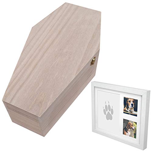 PrimoLiving petbye Holz Kleintiersarg mit Bilderrahmen - Größe L für kleine Haustiere - Tiersarg Natur mit festem Metallverschluss - Sarg Bilderrahmen Pfoten Gipsabdruck PrimoLiving petbye Holz Kleintiersarg mit Bilderrahmen - Größe L für kleine Haustiere - Tiersarg Natur mit festem Metallverschluss - Sarg Bilderrahmen Pfoten Gipsabdruck von PrimoLiving