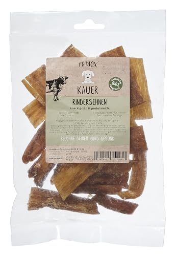 PRIMOX® KAUER Rindersehnen 8 x 250g I Knackig-zäher, proteinreicher Kausnack I Intensive Zahnpflege, Stärkung der Kaumuskulatur I 100% natürliche Rohstoffe für deinen Hund von Primox