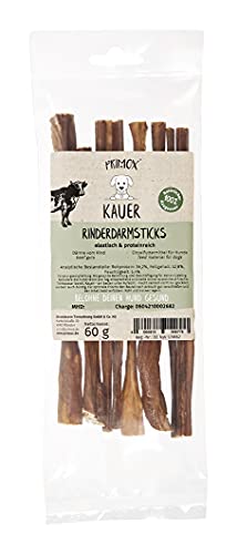 PRIMOX® Rinderdarm Kausticks 60g I 100% natürlich, proteinreich & elastisch | Welpe bis Senior | Unterstützt Zahnpflege & stärkt Kauvergnügen | Schonend getrocknet von Primox