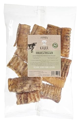 PRIMOX® Rinderstrossen 6 x 250g I Proteinreiches, aromatisches Leckerli mit Eiweiß & Knorpel I Fettarm | Natürlicher Kauspaß für Hunde Aller Altersgruppen von Primox