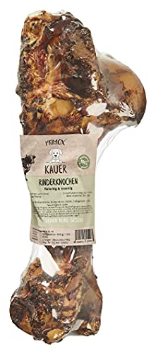 PRIMOX Rinderknochen 6 x 900g | Kauknochen für Hunde | Fleischig & knackig | 100% natürlich ohne Zusätze | Monoprotein | Langer Kauspaß & Zahnpflege von Primox