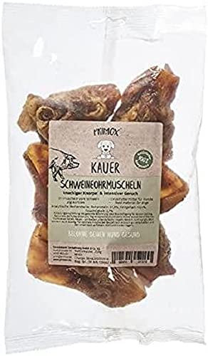 PRIMOX Schweineohrmuscheln 250g | Natürlicher Kausnack für Hunde | Knackiger Knorpel | Intensives Aroma | Zahnpflege & Beschäftigung von Primox