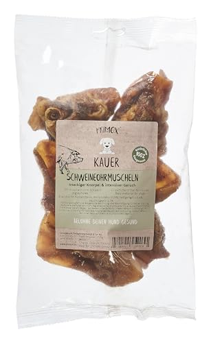 PRIMOX Schweineohrmuscheln 8 x 250g | Natürlicher Kausnack für Hunde | Knackiger Knorpel | Intensives Aroma | Zahnpflege & Beschäftigung von Primox