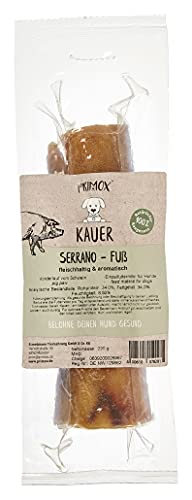 PRIMOX Serrano-Schweinefuß 220g | Knackiger Kauknochen für Hunde | 100% natürlich | Verträgliches Monoprotein | Ohne Zusätze | Langes Kauvergnügen von Primox