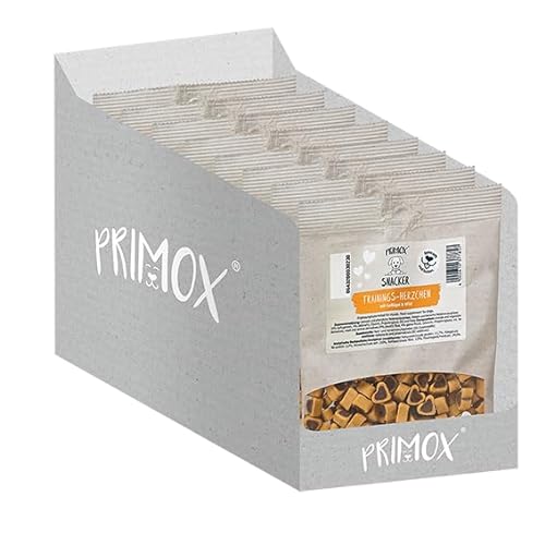 PRIMOX Trainings-Herzchen Geflügel & Wild 8 x 150 g I Hundeleckerli für Training & Belohnung | saftig & Soft | Handlich, schmackhaft & motivierend von Primox