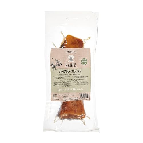 Primo Serrano-Knochen halbiert 1Stk. 370g | Hundekausnack 100% natürlich | Knackig & aromatisch | Zahnpflege & gesunde Beschäftigung von Primox