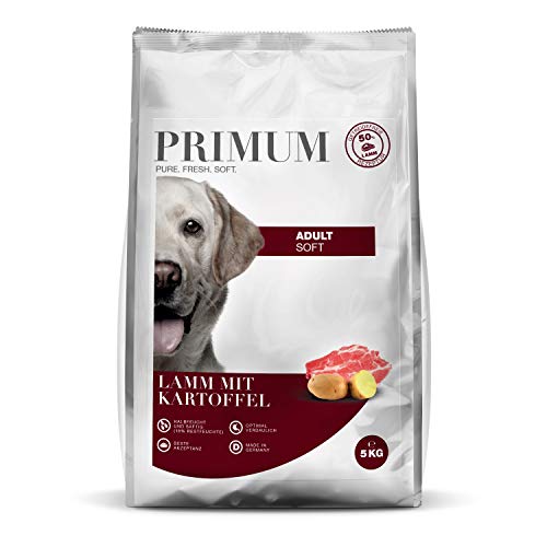 Primum - Soft Lamm mit Kartoffel - 5 kg - Halbfeuchtes Hundefutter - Getreidefreies Trockenfutter - Hoher Fleischanteil - Optimal verdaulich von Primum