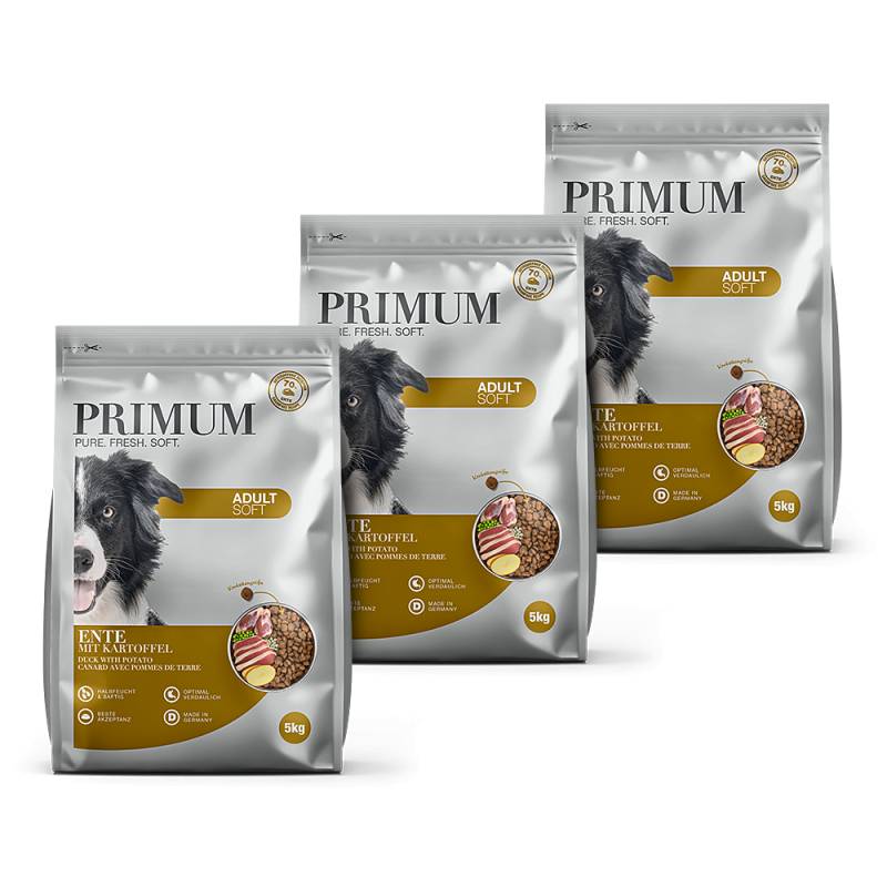 Primum | Ente mit Kartoffel | Soft Adult | 3 x 5 kg von Primum