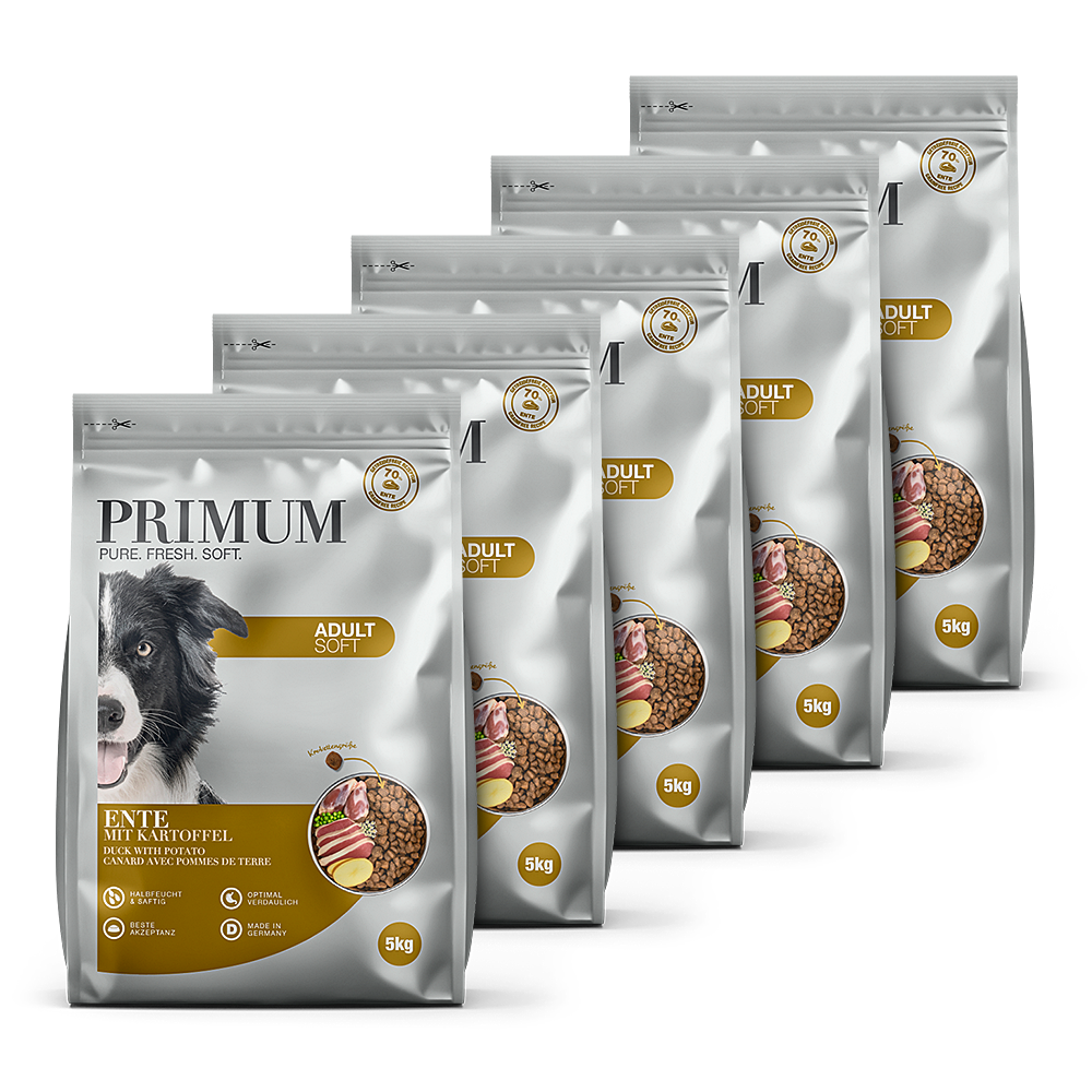 Primum | Ente mit Kartoffel | Soft Adult | 5 x 5 kg von Primum