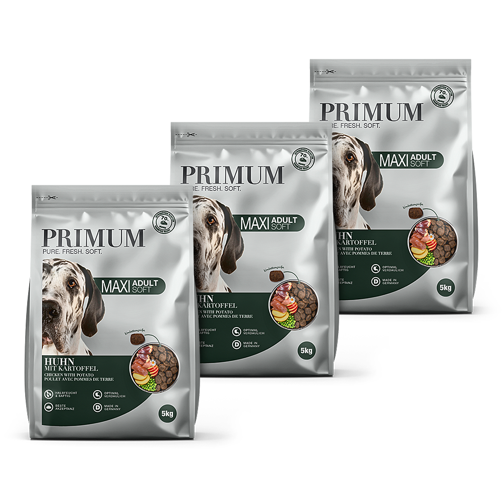 Primum | Huhn mit Kartoffel | Soft Maxi | 3 x 5 kg von Primum