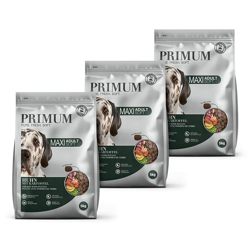 Primum | Huhn mit Kartoffel | Soft Maxi | 3 x 5 kg von Primum