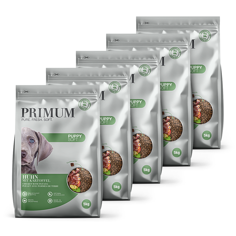 Primum | Huhn mit Kartoffel | Soft Puppy | 5 x 5 kg von Primum