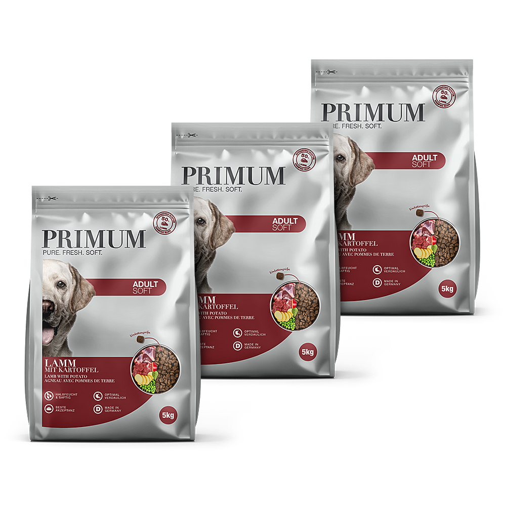 Primum | Lamm mit Kartoffel | Soft Adult | 3 x 5 kg von Primum