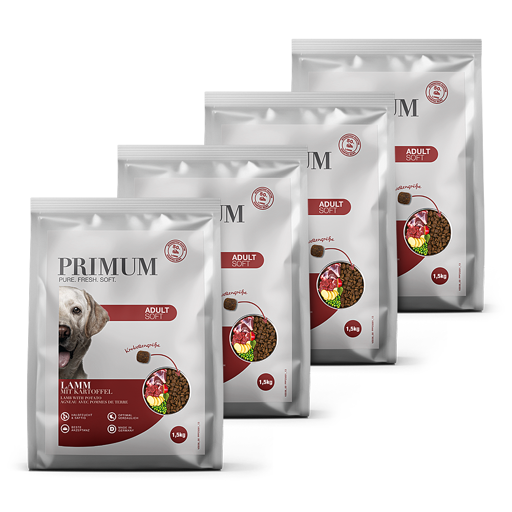 Primum | Lamm mit Kartoffel | Soft Adult | 4 x 1,5 kg von Primum