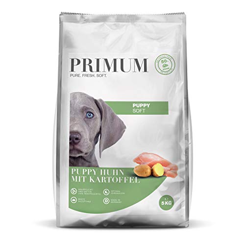 Primum - Soft Puppy Huhn mit Kartoffel - 5 kg - Halbfeuchtes Hundefutter - Getreidefreies Trockenfutter - Hoher Fleischanteil - Optimal verdaulich von Primum