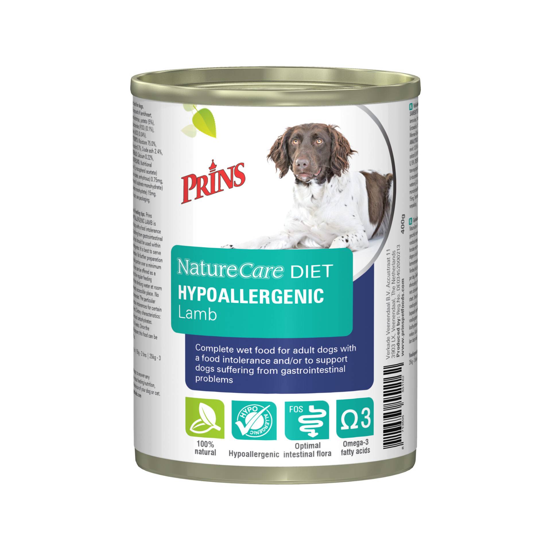 Prins NatureCare Diet Dog Hypoallergenic - Lamm - 6 x 400 g von Prins