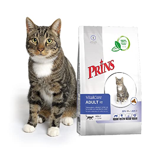Prins VitalCare Adult Fit 10 kg Katzenfutter Trockenfutter für aktive Katzen - knusprige Brocken von Prins