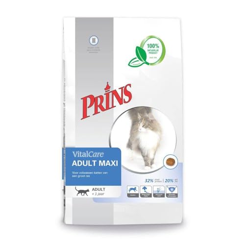 Prins VitalCare Adult Maxi 1,5 kg Katzenfutter Trockenfutter für aktive größere Katzen - knusprige Brocken von Prins