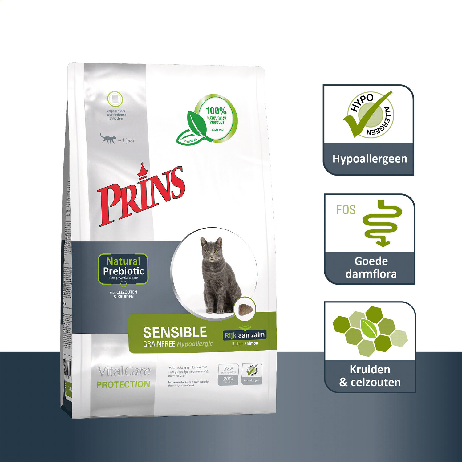 Prins VitalCare Cat Protection Sensible Grainfree Hypoallergenic - 2 x 1,5 kg von Prins