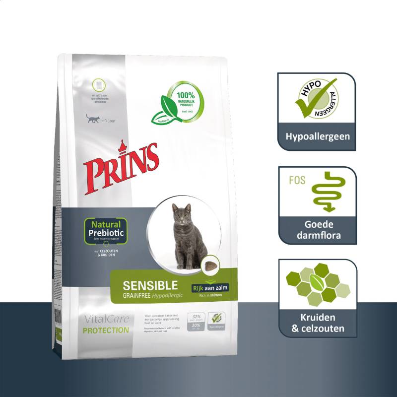Prins VitalCare Cat Protection Sensible Grainfree Hypoallergenic - 2 x 1,5 kg Prins VitalCare Cat Protection Sensible Grainfree Hypoallergenic - 2 x 1,5 kg von Prins