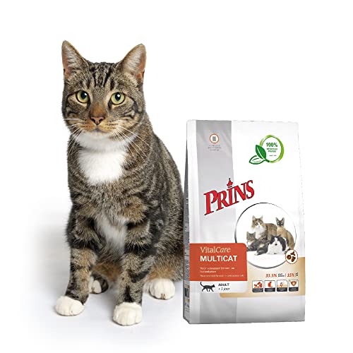 Prins VitalCare Multicat 5 kg Katzenfutter Trockenfutter für erwachsene Katzen - knusprige Brocken von Prins