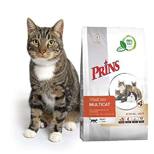 Prins VitalCare Multicat 10 kg Katzenfutter Trockenfutter für erwachsene Katzen - knusprige Brocken von Prins