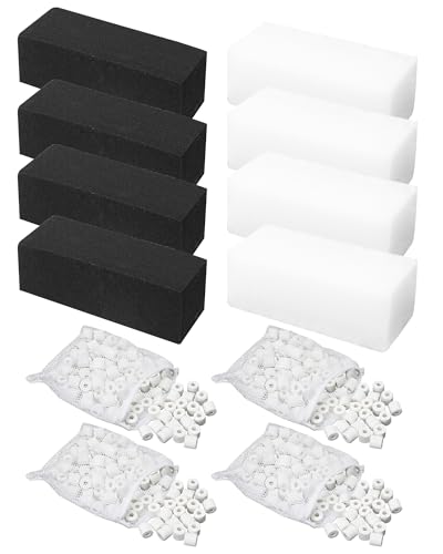 12-teiliges dreistufiges Filtertankfilter-Wartungsset für AquaClear 110 Powerfilter, inklusive 4 Bio-Schwamm-Filtermedien, 4 Schaumstoff-Filterpads, 4 x 500 g BioMax-Medien von Prismora