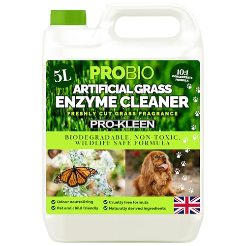 Pro-Kleen ProBio Kunstrasenreiniger auf Probiotischer Basis, Geruchsvernichter, 5 l, ungiftig, tierversuchsfrei, tierfreundlich, frisch geschnittener Grasduft, natürlich gewonnene probiotische Pro-Kleen ProBio Kunstrasenreiniger auf Probiotischer Basis, Geruchsvernichter, 5 l, ungiftig, tierversuchsfrei, tierfreundlich, frisch geschnittener Grasduft, natürlich gewonnene probiotische von Pro-Kleen