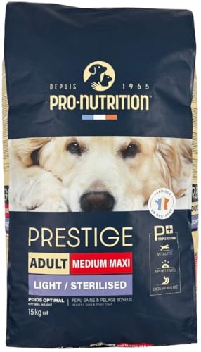 Pro Nutrition - Prestige Adult Light/Sterilized MEDIUM/Maxi 15kg von Pro-Nutrition