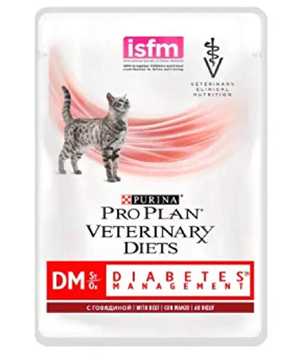 Pro Plan Veterinary Diets Dm St/Ox Diabetes Management Rind Nassfutter Katzenfutter 10 x 85 g ausgewachsene Katzen ab 1 Jahren mit Diabetes von Pro Plan Veterinary