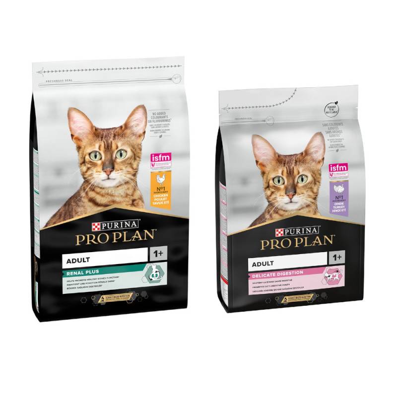 10 kg PURINA PRO PLAN Trockenfutter + 3 kg Adult Delicate Digestion Truthahn gratis! - Adult Renal Plus reich an Huhn von Pro Plan