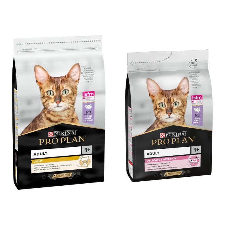 10 kg PURINA PRO PLAN Trockenfutter + 3 kg Adult Delicate Digestion Truthahn gratis! - Light Adult reich an Truthahn von Pro Plan