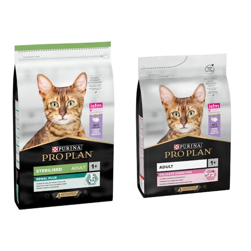 10 kg PURINA PRO PLAN Trockenfutter + 3 kg Adult Delicate Digestion Truthahn gratis! - Sterilised Adult Renal Plus Truthahn von Pro Plan