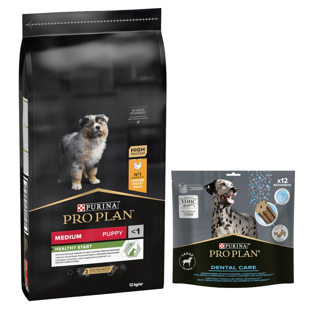 12 kg PURINA PRO PLAN + 426 g Dental Care Snack für große Hunde gratis! - Medium Puppy Healthy Start 12 kg PURINA PRO PLAN + 426 g Dental Care Snack für große Hunde gratis! - Medium Puppy Healthy Start von Pro Plan