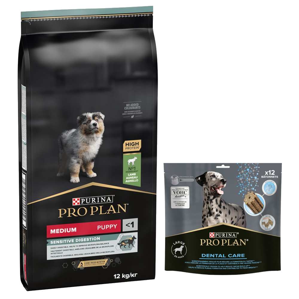 12 kg PURINA PRO PLAN + 426 g Dental Care Snack für große Hunde gratis! - Medium Puppy Lamm & Reis Sensitive Digestion 12 kg PURINA PRO PLAN + 426 g Dental Care Snack für große Hunde gratis! - Medium Puppy Lamm & Reis Sensitive Digestion von Pro Plan
