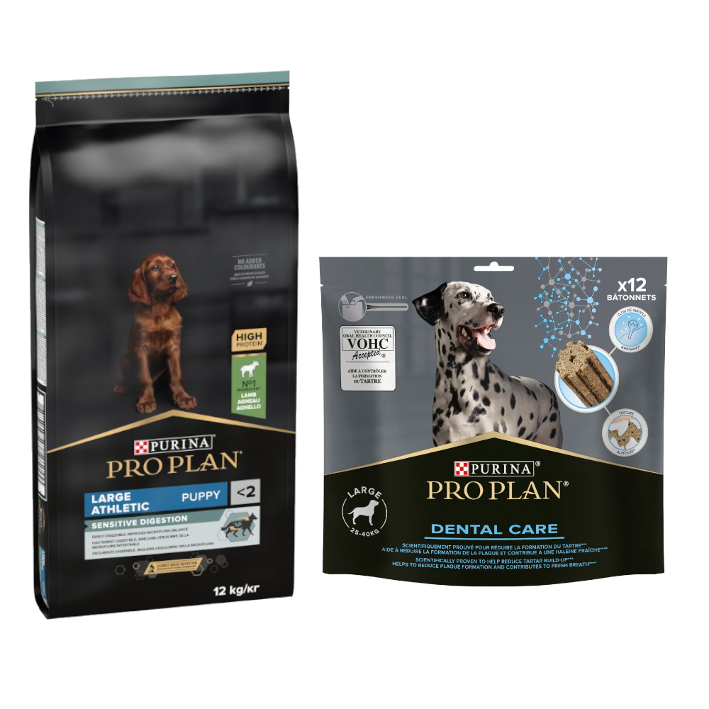 12 kg PURINA PRO PLAN Puppy + Dental Care passender Snack gratis! - Large Athletic Sensitive Digestion Lamm + für große Hunde 426 g 12 kg PURINA PRO PLAN Puppy + Dental Care passender Snack gratis! - Large Athletic Sensitive Digestion Lamm + für große Hunde 426 g von Pro Plan