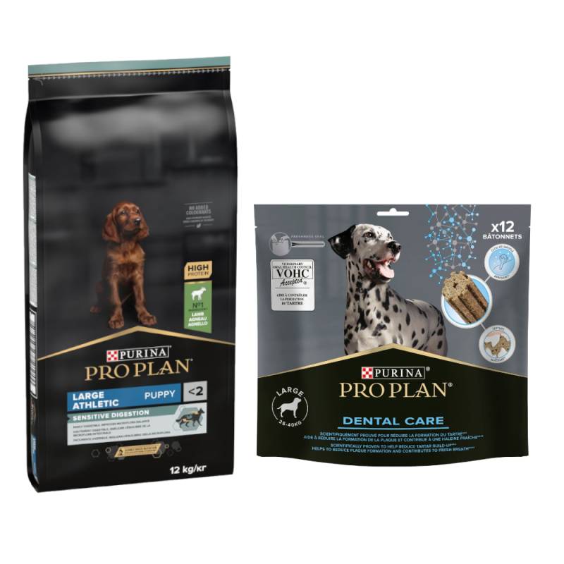 12 kg PURINA PRO PLAN Puppy + Dental Care passender Snack gratis! - Large Athletic Sensitive Digestion Lamm + für große Hunde 426 g 12 kg PURINA PRO PLAN Puppy + Dental Care passender Snack gratis! - Large Athletic Sensitive Digestion Lamm + für große Hunde 426 g von Pro Plan