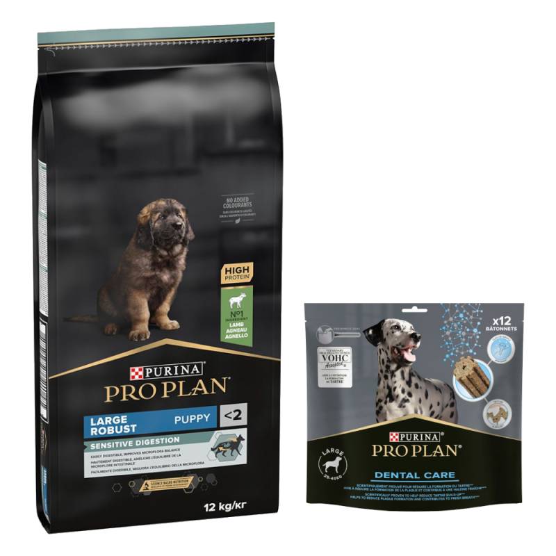 12 kg PURINA PRO PLAN Puppy + Dental Care passender Snack gratis! - Large Robust Sensitive Digestion Lamm + für große Hunde 426 g 12 kg PURINA PRO PLAN Puppy + Dental Care passender Snack gratis! - Large Robust Sensitive Digestion Lamm + für große Hunde 426 g von Pro Plan