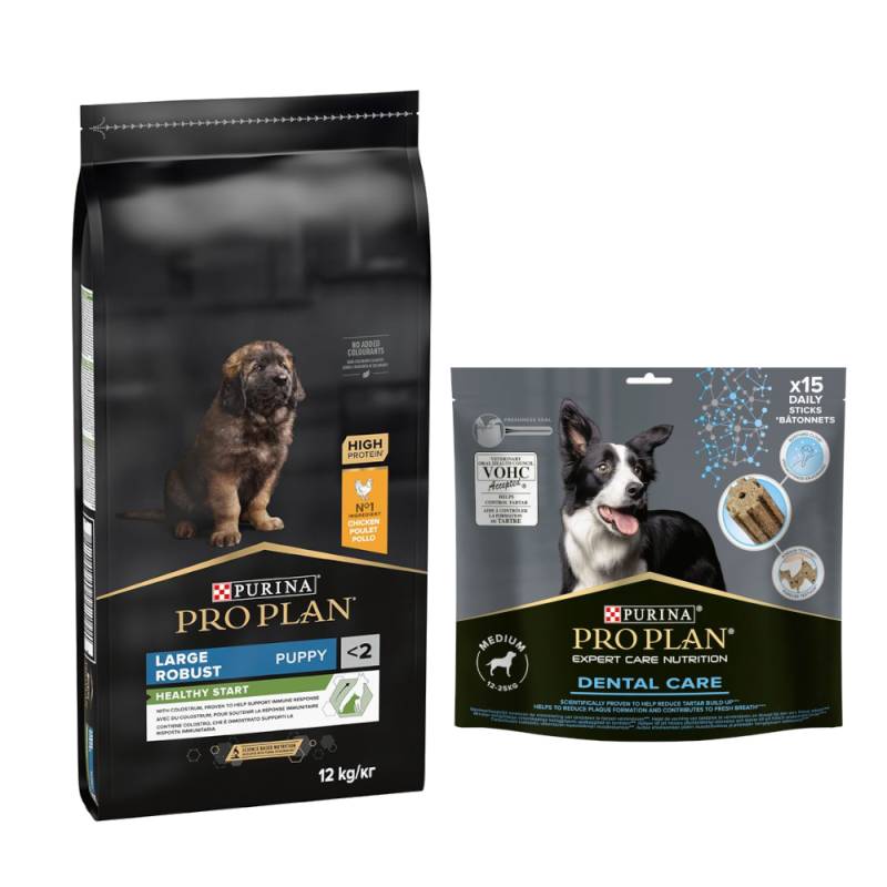 12 kg PURINA PRO PLAN Puppy + Dental Care passender Snack gratis! - Large Robust Healthy Start + Medium Dog 345 g 12 kg PURINA PRO PLAN Puppy + Dental Care passender Snack gratis! - Large Robust Healthy Start + Medium Dog 345 g von Pro Plan