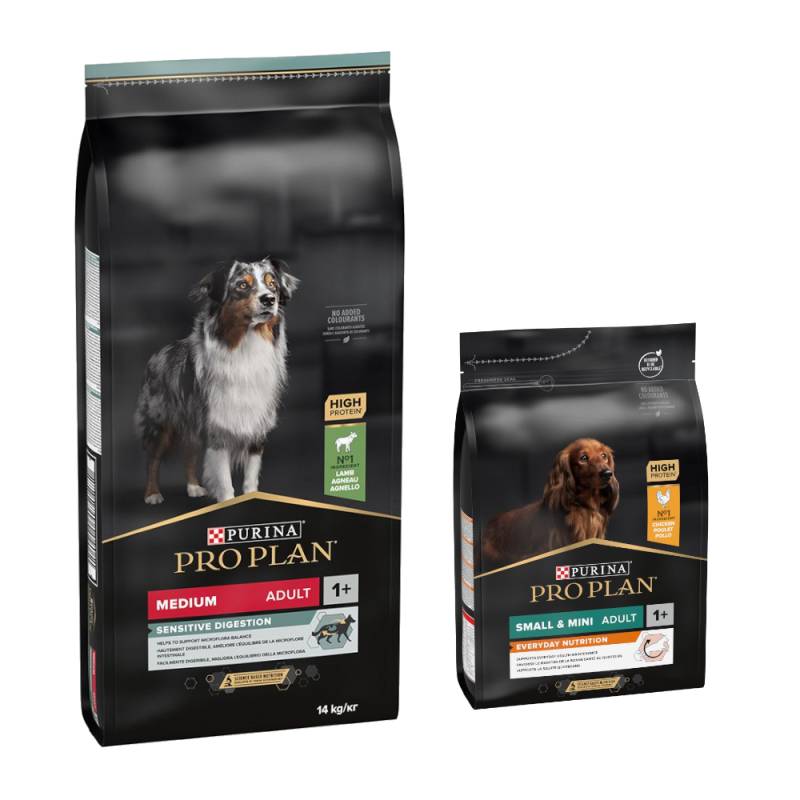 14 kg PURINA PRO PLAN Adult + 3 kg passendes Trockenfutter gratis! - 14 kg Medium Lamm & Reis Sensitive Digestion + 3 kg Small & Mini Adult Everyday Nutrition 14 kg PURINA PRO PLAN Adult + 3 kg passendes Trockenfutter gratis! - 14 kg Medium Lamm & Reis Sensitive Digestion + 3 kg Small & Mini Adult Everyday Nutrition von Pro Plan