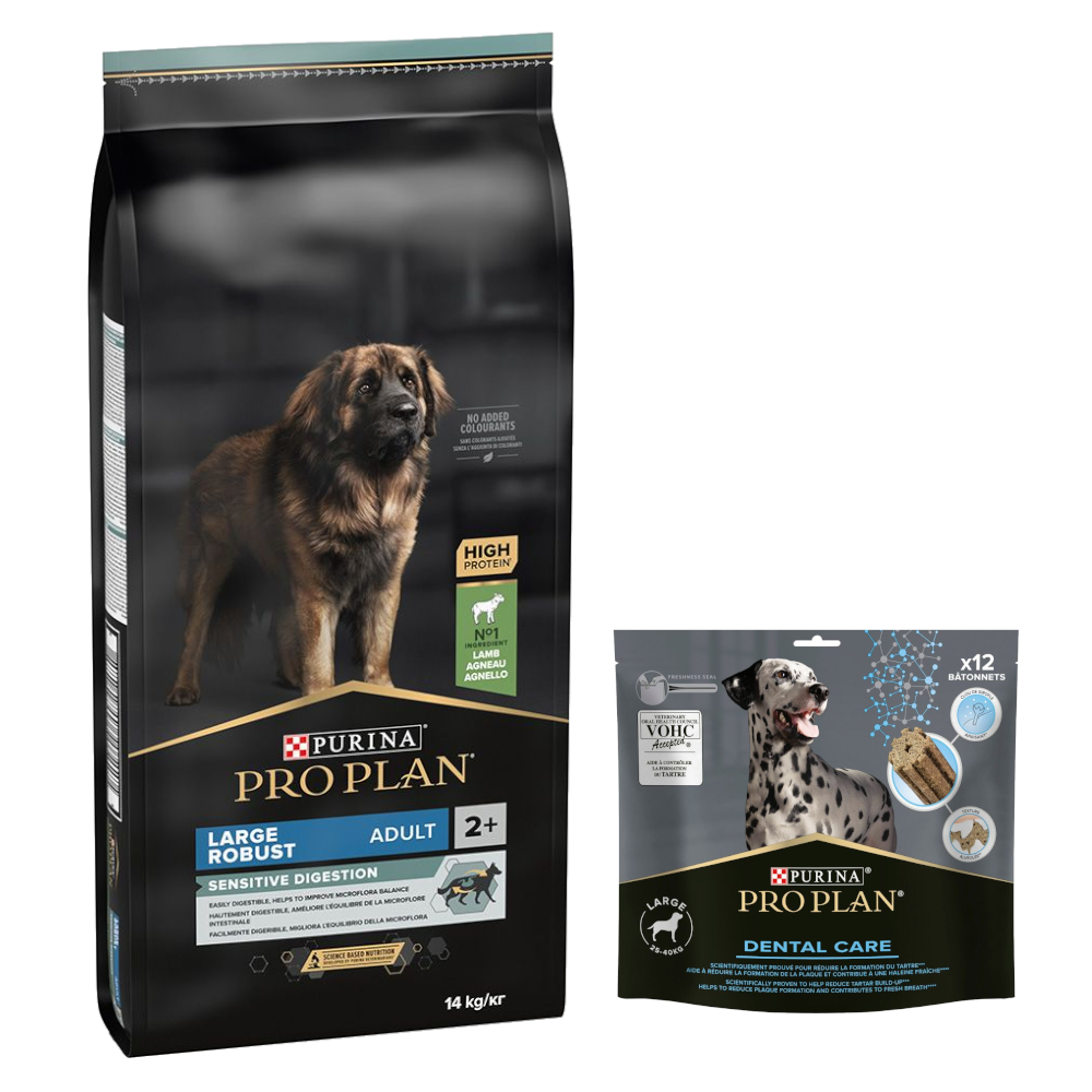14 kg PURINA PRO PLAN Adult + 426 g Dental Care Snach für große Hunde gratis! - Large Robust Lamm & Reis Sensitive Digestion 14 kg PURINA PRO PLAN Adult + 426 g Dental Care Snach für große Hunde gratis! - Large Robust Lamm & Reis Sensitive Digestion von Pro Plan